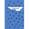 Star Design Journal: Cute Blue Blank Lined Journal
