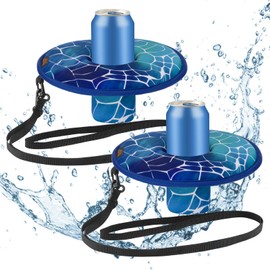 Desing Wish 2 Pcs Drink Holder Floats Swimming Pool Neoprene Drink Floaties Pool Drink Floats for Standard Cans Cups Bottles Floating Drink Holder Coaster for Drinks Standard Size Hot Tub Lake Boat