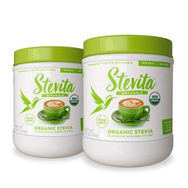 Stevita Organic Stevia - 16 oz, Pack of 2 - Stevia & Erythritol All-Natural Sweetener, No Calories - USDA Organic, Non-GMO, Vegan, Keto, Paleo, Gluten Free - 908 Total Servings