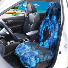 Qpednta Love Dolphin Car Seat Seat Cover Protector Front Seats Only Auto Accessories Protectors Decor Easy to Install Universal Protector for Cars Truck Van SUV