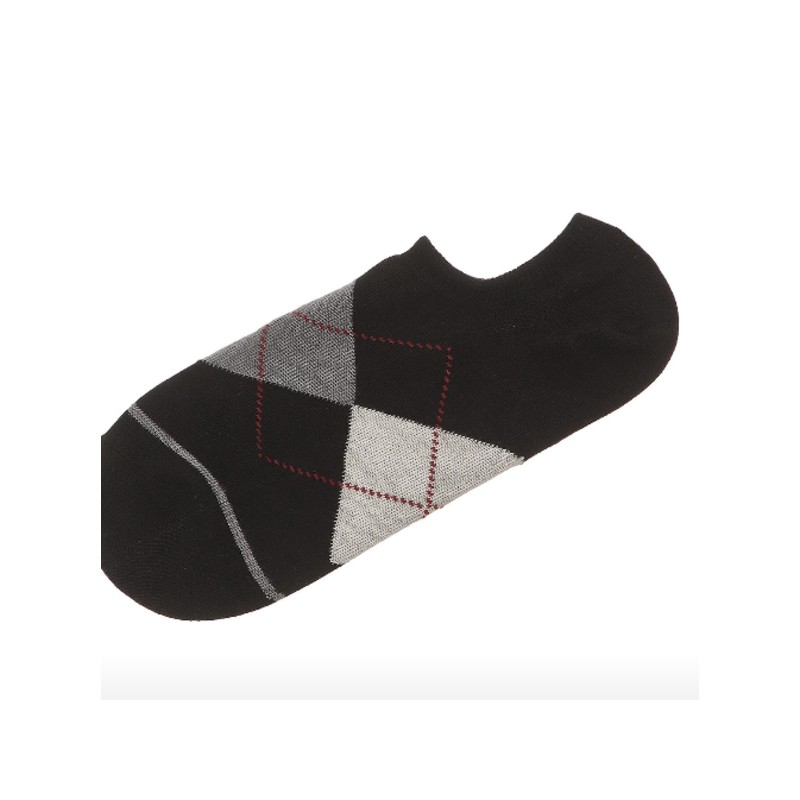 Hazzys (대구신세계)블랙 체크배색 면혼방 덧신양말3종세트 HJSS5E202WT (Daegu Shinsegae) Black Check