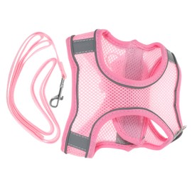 Levemolo 1set Reflective Pet and Leash Breathable Mesh Dog Walking Vest for Tear Resistant for Outdoor Activities Design