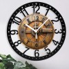 25cm Circular Iron Wall Clock with a Nautical Sextant Designsheet