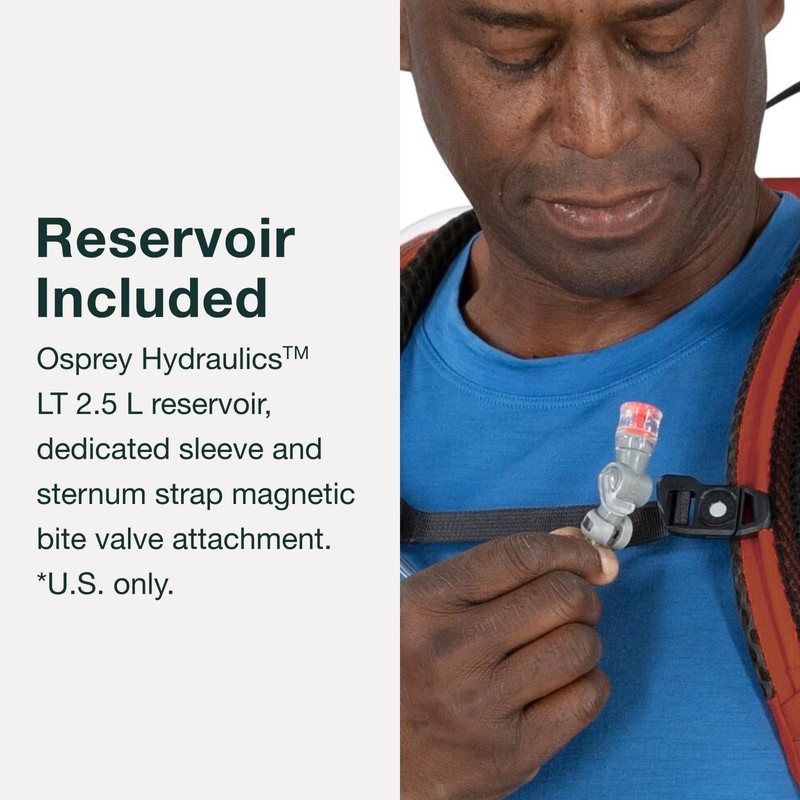 Osprey Manta 34L Men's Hiking Backpack with Hydraulics Reservoir, Black