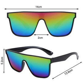 EDLMKM 3 Pack Square Oversized Sunglasses for Women Men, Flat Top Oversized Sunglasses, Cool SUNGLASSES, UV400 Protection, for Outdoor Activities, Party