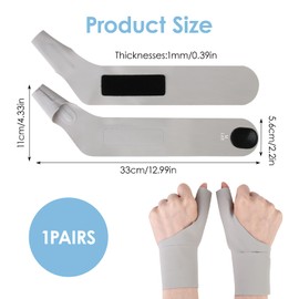Pack of 2 Thumb Brace M, Elastic Compression Sleeve for Men and Women, Soft Protection for Thumb and Wrist Supportive Sleeve for Everyday, Sports, Housework