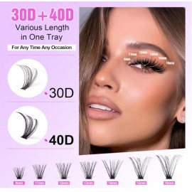 Generic Pawotence Lash Extension Kit DIY 280pcs Lash Clusters Eyelash Extension Kit, 9-1