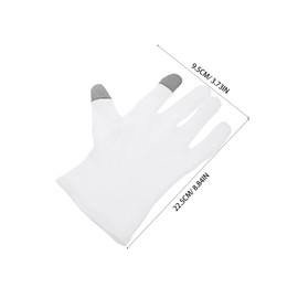 Outanaya 2Pairs Cotton Moisturizing Sleeping Gloves for Dry Hands Touchscreen Compatible Overnight Hand Gloves with for Comfortable Skin Care