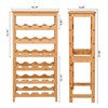 VASMIA Wine Rack Free Standing Floor, 6-Tier Display Wine Storage