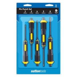 Sutton tools M706 Soft Grip Pin Punch 5-Pieces Set, 2, 3, 4, 5, 6 mm Range