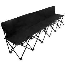 Crown Sporting Goods 8-Foot Portable Folding 6 Seat Bench with Back