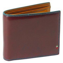 Golbe 1021 Italian Leather Bifold Wallet c/e (Name Engraved) Burgundy
