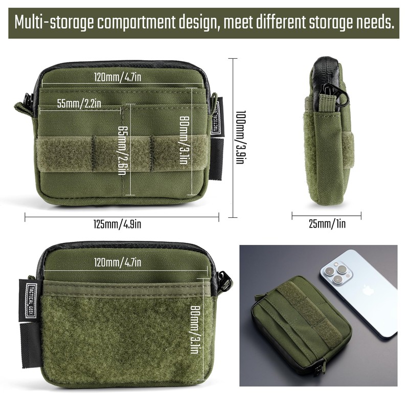 TACTICAL GEEK Storage A3 EDC Pouch Molle Bag Pocket Organiser