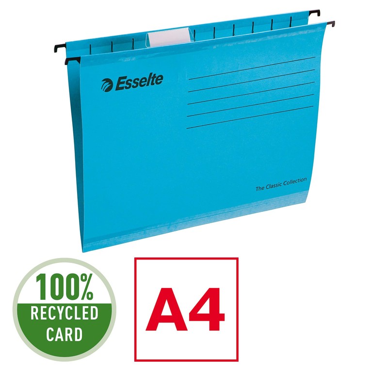 Esselte A4 Reinforced Cardboard Hanging File Folder Set of 15