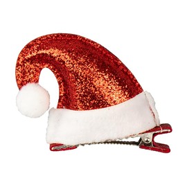 Christmas Santa Hat Hair Clips Hair Claw Clips Glitter Christmas Hair Bows Headband Barrettes Red Santa Hairpins Christmas Hair Accessories for Girls Women Costume Accessory Xmas Party Gifts 2 Pack