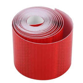 Safety Tape, PVC Tape, Roll Stickers, Warning Stickers, Safety Marking Tape, High Visibility Reflective Tape for Bicycles, Trailers, Vehicle Stage, 2 (Red)
