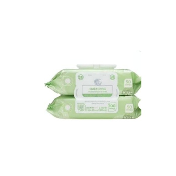 Exfoliating Facial Cleansing Wipes with Cucumber, Aloe & Green Tea