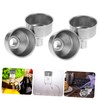 GRIRIW 10pcs Metal Mini Funnel for Kitchen Use Reusable Oil