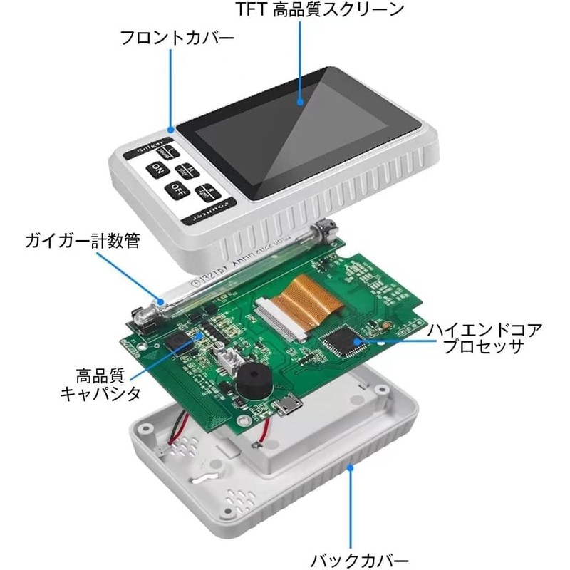 Radiation Measuring Instrument, Geiger Counter, Japanese Supervisor, High Accuracy, Beta