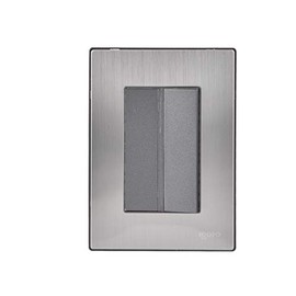 iGoto INOX2005 con 1 apagador sencillo de 3 módulos, Acero Inoxidable, Color Oxford