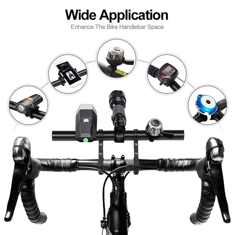XNX Bike Bicycle Double Handlebars Extender Extension, 11.8 inches/30CM Aluminum
