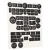 Car Interior Button Repair Decal Set Door Lock Button Decals
