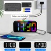 Lancoon Color Digital Clock with Snooze Function RGB Large Display