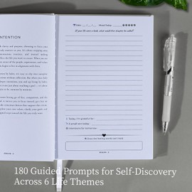 SOULVIA Soul Reflect Guided Journal – 180 Daily Prompts for Self Love, Mindfulness, Healing, and Personal Growth – Undated Self Discovery Journal & Wellness Gifts for Women and Men