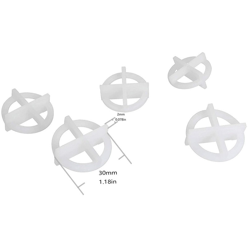 Longdex Tile Spacer 100PCS 1/16Inch/2mm White Removable Cross Tile Spacers