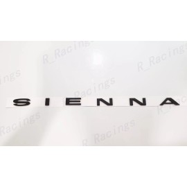 Auto Gloss Black SIENNA Letter Logo Emblem Fit For 2021+ Toyota Sienna Rear Liftgate