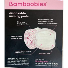 Bamboobies Disposable Nursing Pads for Breastfeeding & Sensitive 60 ct Free Ship