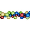 Northlight 6' Multi-Color 2-Finish Shatterproof Ball Christmas Garland