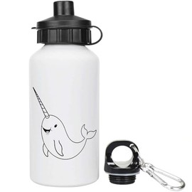 Azeeda 400ml 'Cute Swimming Narwhal' Kids Reusable Water/Drinks Bottle (WT00081327)