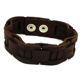 Sulla Wide Leather Bracelet Fashion Leather Bracelet Band with Press Studs Handmade in Germany for the Wrist Bangle for Men and Women, Leather