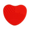 Makeup Brush Cleansing Brush Cleaner,Soft Silicone Washing Scrubber,Heart shaped Scrub