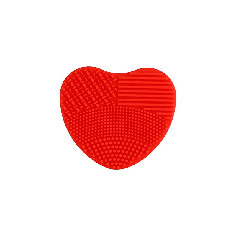 Makeup Brush Cleansing Brush Cleaner,Soft Silicone Washing Scrubber,Heart shaped Scrub
