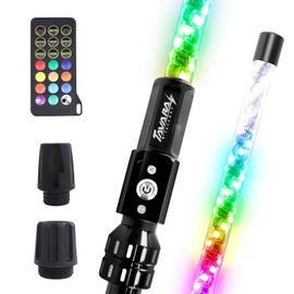 Tavaray 4FT Boat Navigation Lights, Nav Lights for Boats with 600+ Dynamic RGB Patterns, Remote Control, 2NM Coast Guard Compliant, 360° Visibility, Boat Stern Light with Top White LED