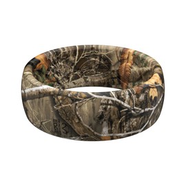 Groove Life RealTree Edge Camo Silicone Ring - Breathable Rubber Wedding Rings for Men, Lifetime Coverage, Unique Design, Comfort Fit Ring - Size 9