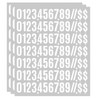 Large Number Stickers Waterproof Number Stickers Large (White, 1 Inch,