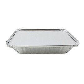 Handi-Foil 2 lb. Oblong Aluminum Carry-Out Food Storage Container w/Board Lid (pack of 25)