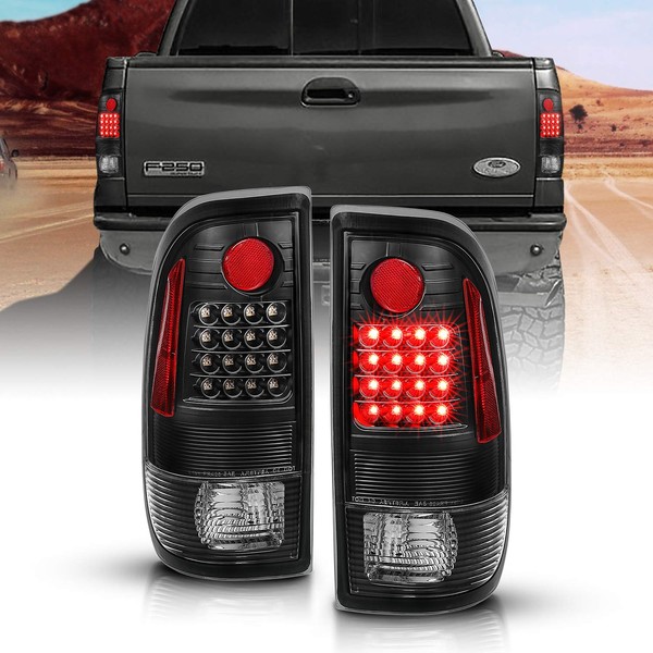 AmeriLite Black Replacement LED Brake Turn Signal Tail Lights Pair
