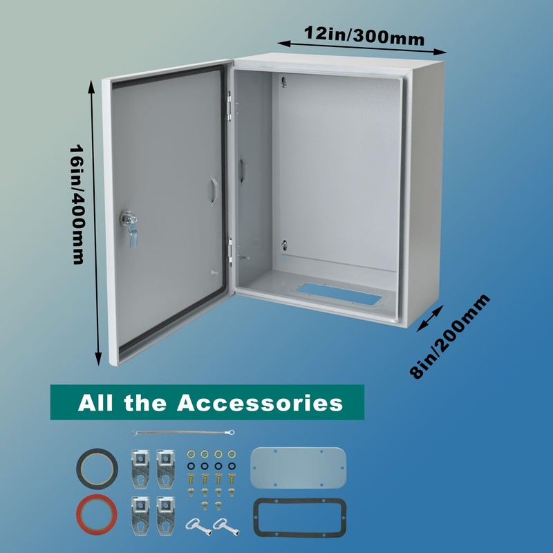 Generic Waterproof Electrical Enclosure 16 x 12 x 8'', Outdoor