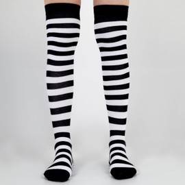 Two Colours Thick Stripe White & Black
