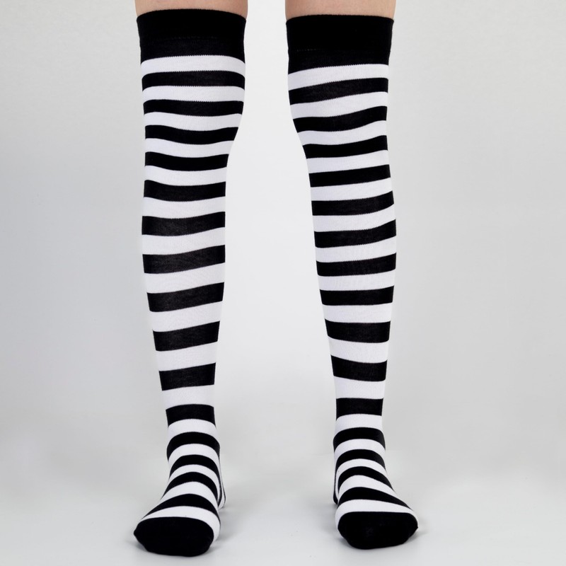 Two Colours Thick Stripe White & Black