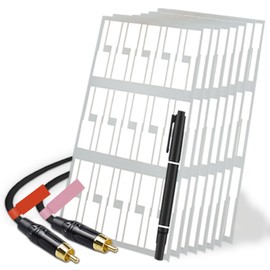 Mugteeve Charging Cable Label Tags, Electrical ID Wire Cords Marker, White Color 240pcs, Write and Print, Waterproof, for Computer, Ethernet, Speaker and Phone Wire Management Sticker