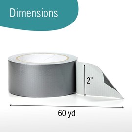 EXTRIC Duct Tape, Silver Duct Tape, 2 inch x 60 Yard, 6 Rolls, Heavy Duty Tape, Waterproof Tape