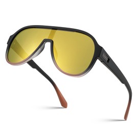 FEISEDY Polarized Men Women Sunglasses, Oversized Fahion One Piece Sun Glasses, Lightweight TR90 Frame B4080