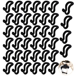 Clothes Hanger Connector Hooks, 40 Pack Black Velvet Hangers for Clothes Space Savers, Flocked Hangers with Non-Slip Design for Wardrobe Organization, 2.5cm*4.5cm