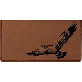 Soaring Eagle Laser Engraved Leatherette Checkbook Cover