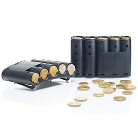 Priot Eurenki Coin Holder | 133 x 8 x 39 mm Handheld, Portable, Practical High-Quality Coin Organiser and Sorter | Coin Sorter, Coin Collector, Coin Dispenser, Coin Box